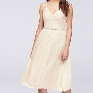 Beautiful Ivory Tea Length Dress